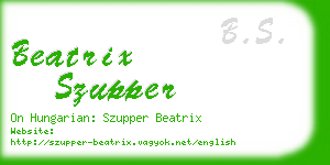 beatrix szupper business card